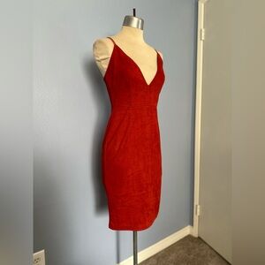 Faith in Love Faux Suede Bodycon Dress